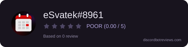 Rating widget preview for eSvatek#8961