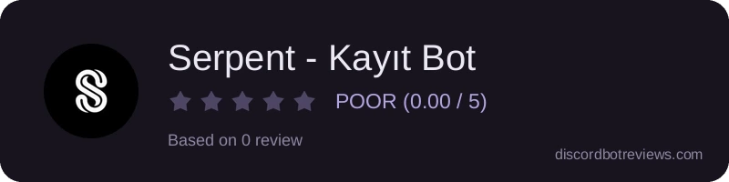 Rating widget preview for Serpent - Kayıt Bot