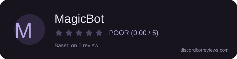 Rating widget preview for MagicBot