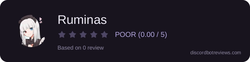 Rating widget preview for Ruminas