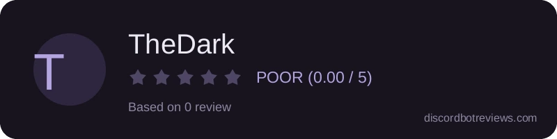 Rating widget preview for TheDark