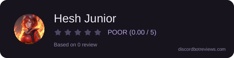 Rating widget preview for Hesh Junior