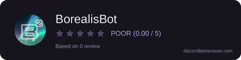 Rating widget preview for BorealisBot