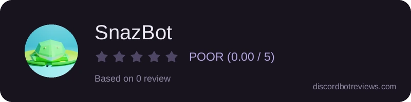 Rating widget preview for SnazBot