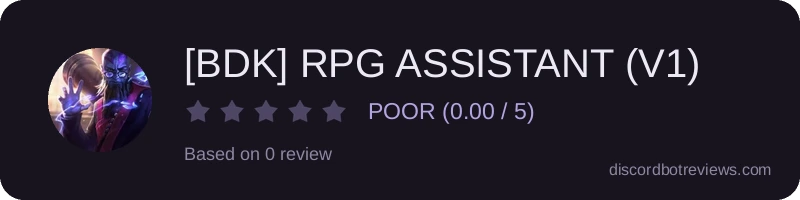 Rating widget preview for [BDK] RPG ASSISTANT (V1)