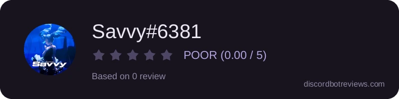 Rating banner for Savvy#6381