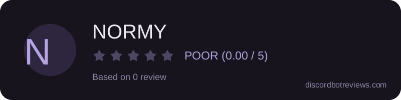 Rating widget preview for NORMY