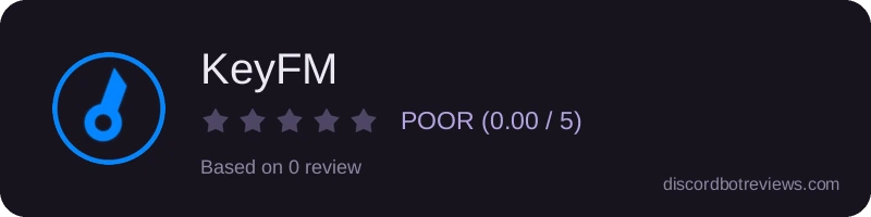 Rating widget preview for KeyFM