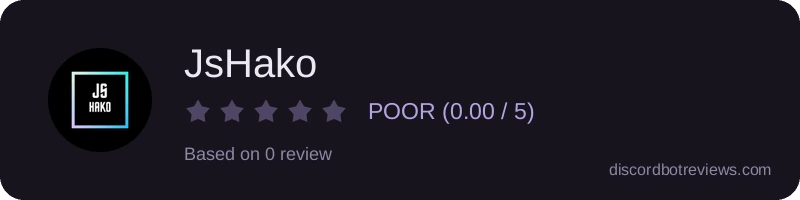 Rating widget preview for JsHako