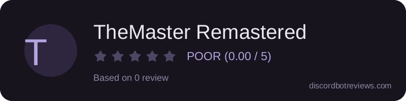 Rating widget preview for TheMaster Remastered