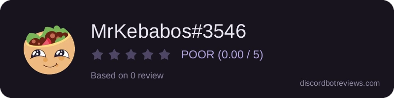 Rating widget preview for MrKebabos#3546