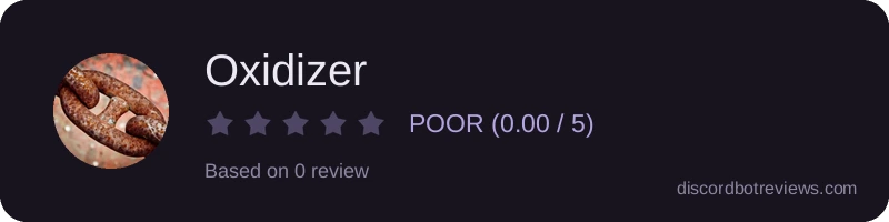 Rating widget preview for Oxidizer