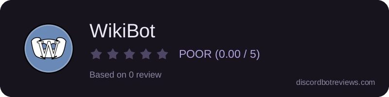 Rating widget preview for WikiBot