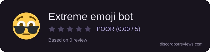 Rating widget preview for Extreme emoji bot