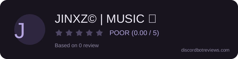 Rating widget preview for JINXZ© | MUSIC 💥