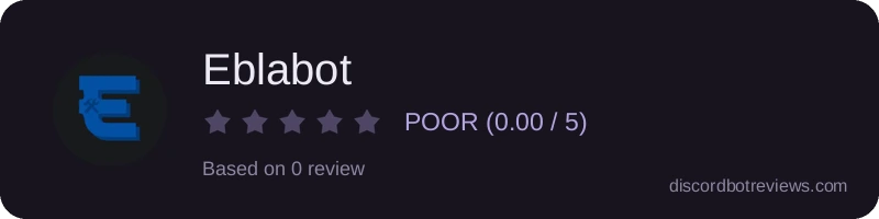 Rating widget preview for Eblabot