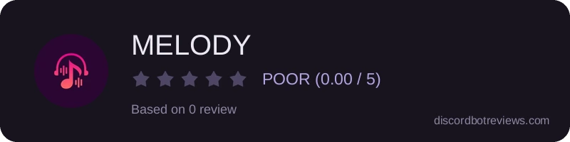 Rating widget preview for MELODY