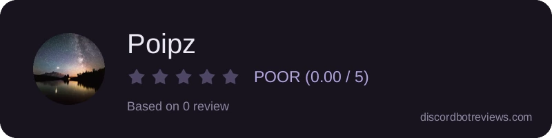 Rating widget preview for Poipz