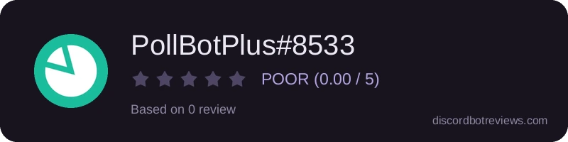 Rating widget preview for PollBotPlus#8533
