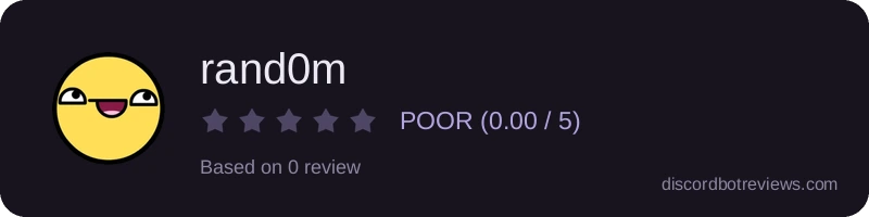Rating widget preview for rand0m