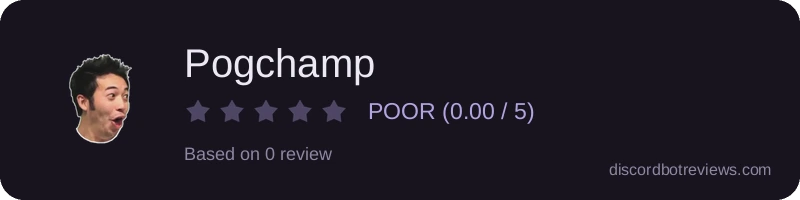 Rating widget preview for Pogchamp