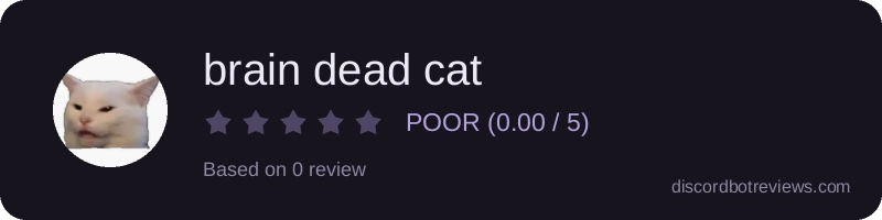 Rating widget preview for brain dead cat