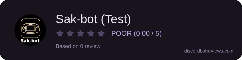 Rating widget preview for Sak-bot (Test)
