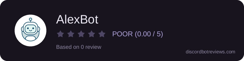 Rating widget preview for AlexBot