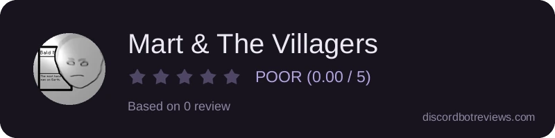 Rating banner for Mart & The Villagers