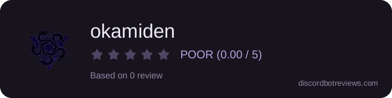 Rating widget preview for okamiden