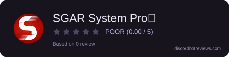 Rating widget preview for SGAR System Pro✨