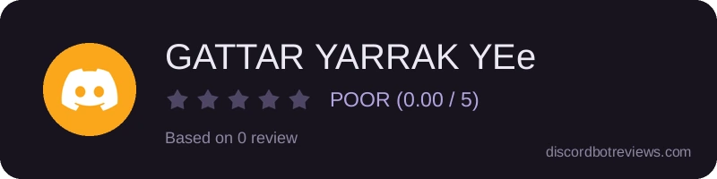 Rating widget preview for GATTAR YARRAK YEe