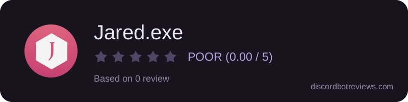 Rating widget preview for Jared.exe
