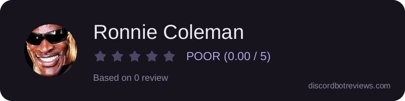 Rating widget preview for Ronnie Coleman