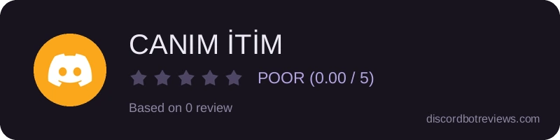 Rating widget preview for CANIM İTİM
