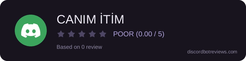 Rating widget preview for CANIM İTİM