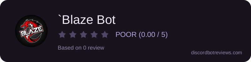 Rating widget preview for `Blaze Bot