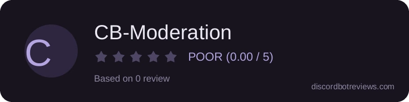 Rating widget preview for CB-Moderation