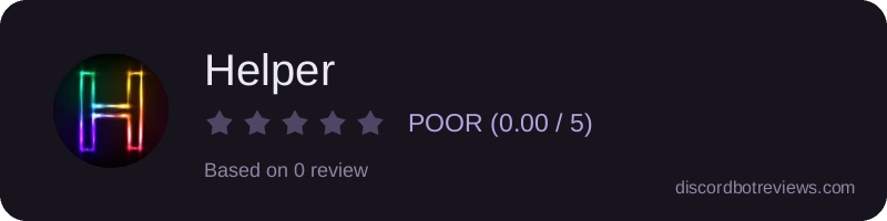 Rating banner for Helper