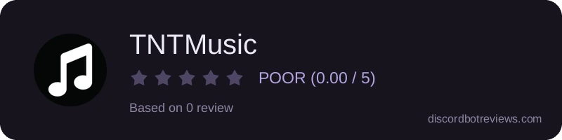 Rating widget preview for TNTMusic