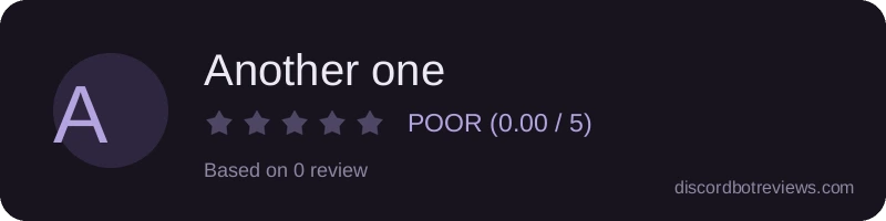 Rating widget preview for Another one