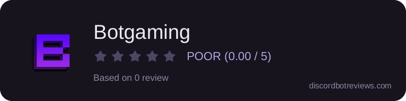Rating widget preview for Botgaming