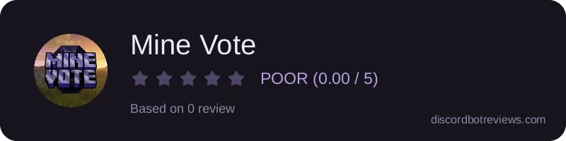 Rating widget preview for Mine Vote