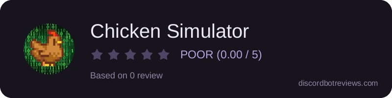 Rating widget preview for Chicken Simulator