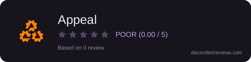 Rating widget preview for Appeal