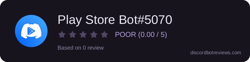 Rating widget preview for Play Store Bot#5070