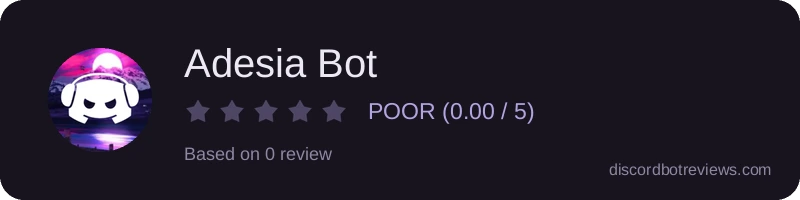 Rating banner for Adesia Bot