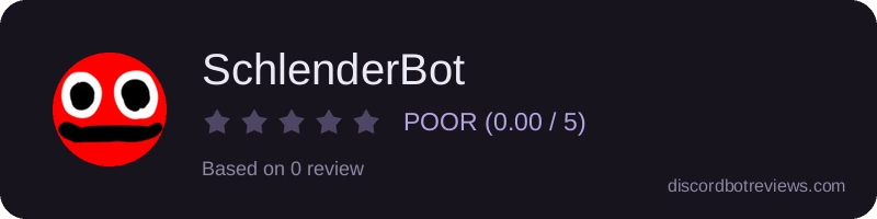 Rating widget preview for SchlenderBot
