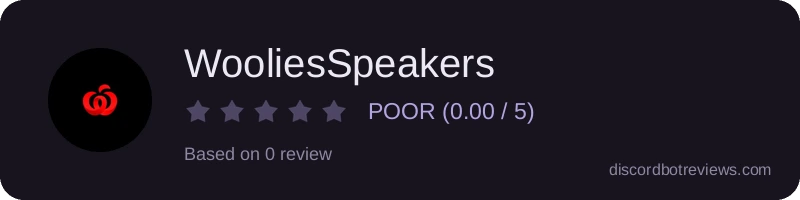 Rating banner for WooliesSpeakers