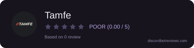 Rating widget preview for Tamfe